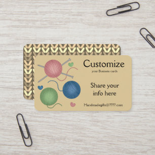 Fils/Crochet/Tricot Carte de visite