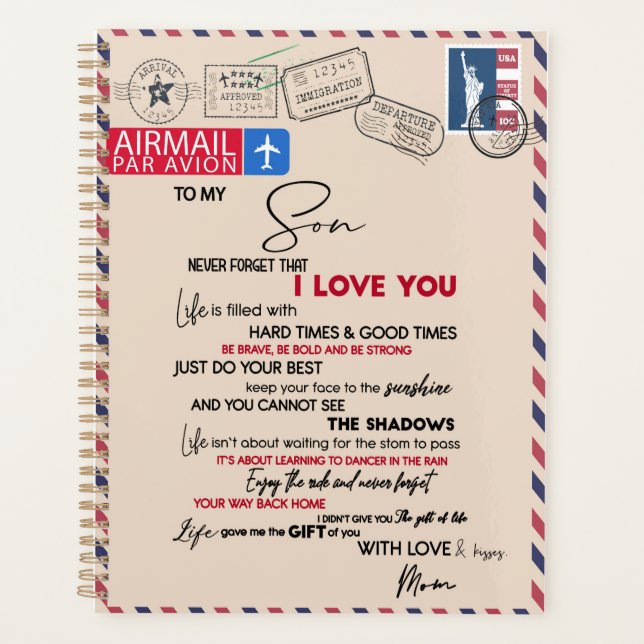 Fils d'amour | À Mon Fils N'Oublie Jamais Que Je T (Devant)