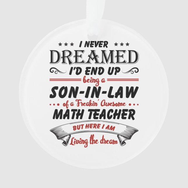 Fils Dans La Loi De Magnifique Enseignant Math (devant)