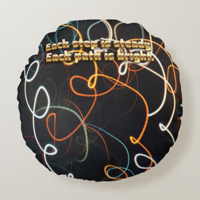 Fils de Mouvement • Coussin Rond (Devant)