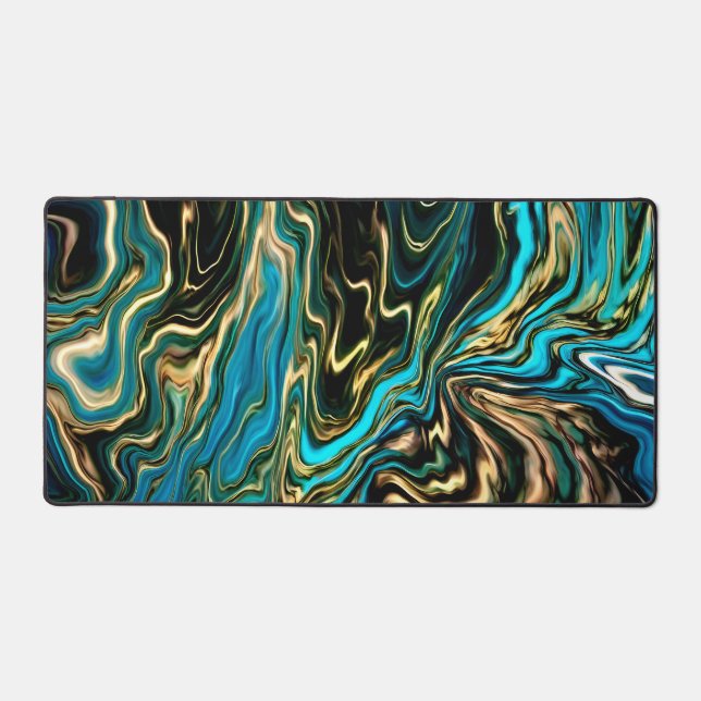 Fils de peinture Black Gold Turquoise bleu (Recto)