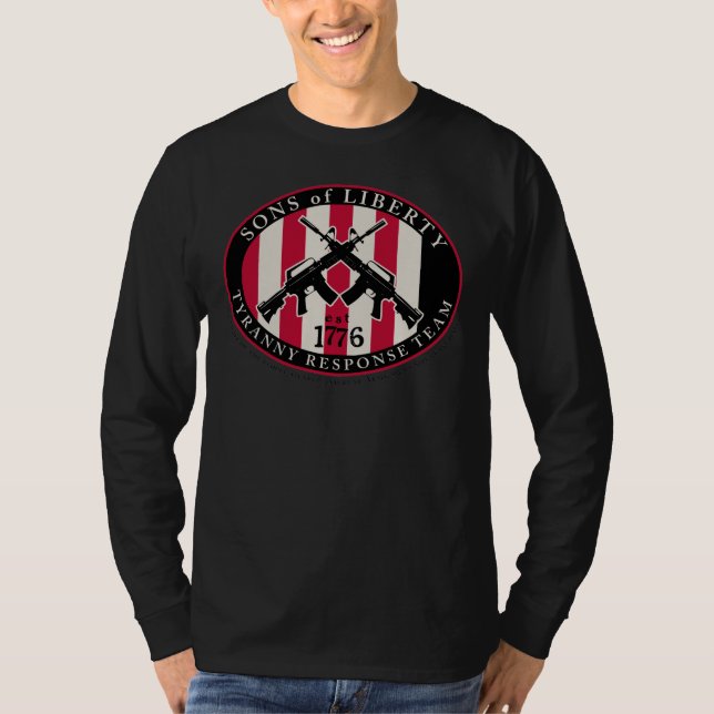Fils de T-shirt de réponse de tyrannie de liberté (Devant)