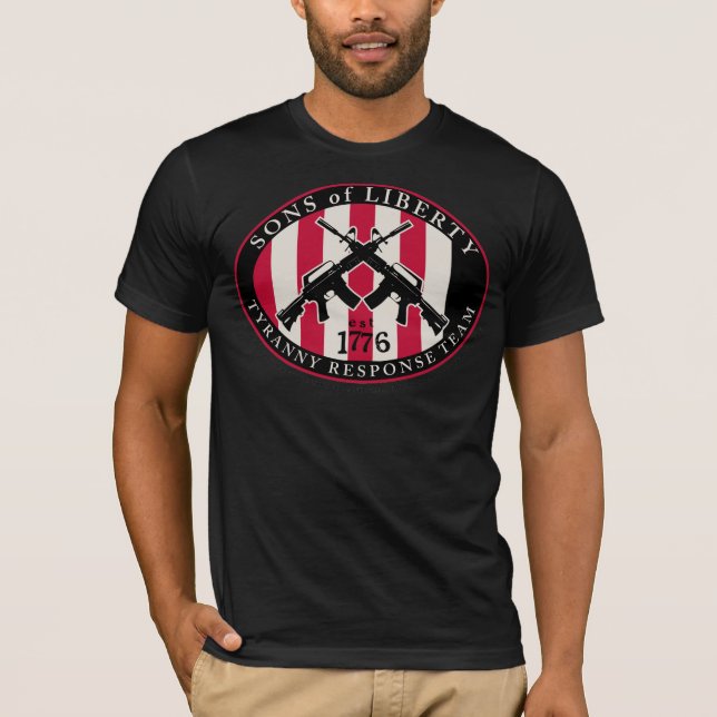 Fils de T-shirt de réponse de tyrannie de liberté (Devant)