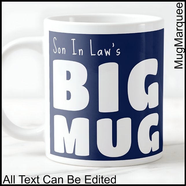Fils En Droit Big Mug Navy Blue C41 Fun Novelty (Créateur téléchargé)