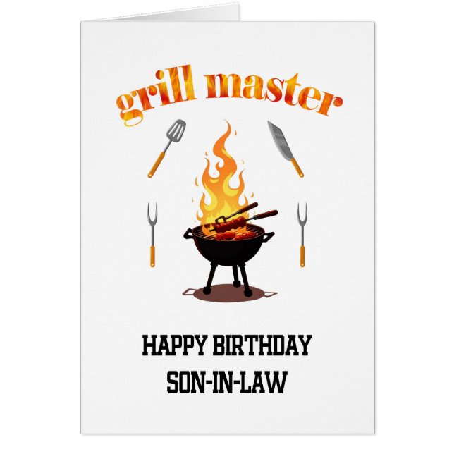 Fils En Droit Grill Master Anniversaire (Devant)