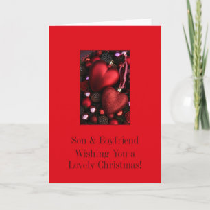 Fils et copain Joyeuse carte de Noël
