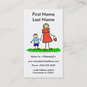 Fils et maman Photo personnalisée Appels Cartes de