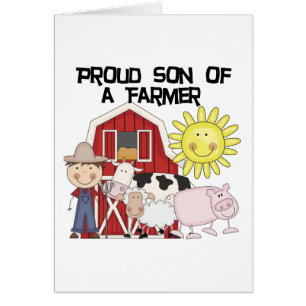 Fils fier des T-shirts et des cadeaux d'un agricul