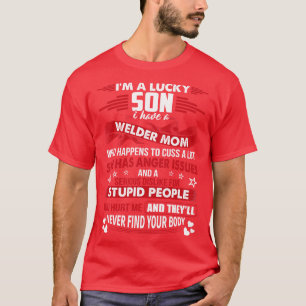 Fils Lucky De Welder Maman Fier Souder T-Shirts Po