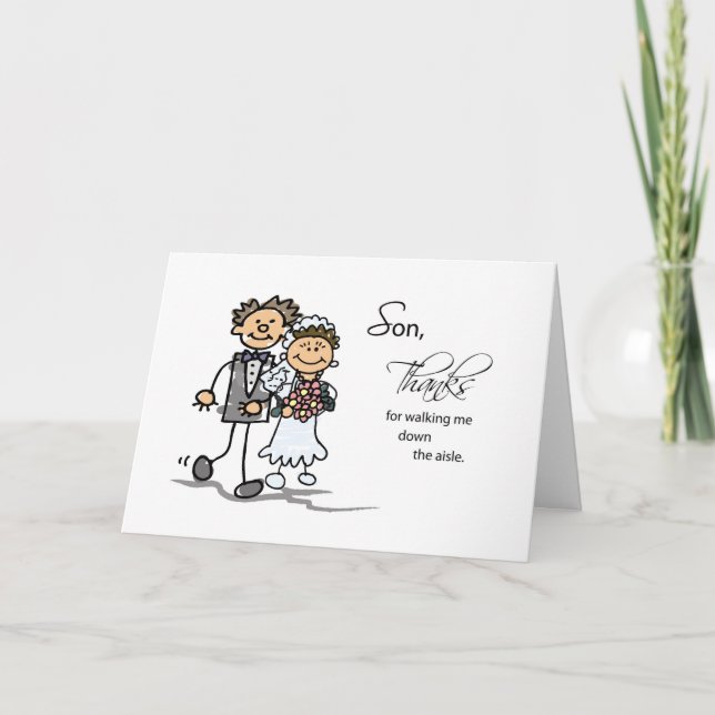 Fils, merci de m'avoir accompagnée jusqu'à l'autel (Devant)