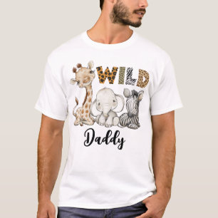 Fils papa de l'anniversaire garçon Safari T-shirt