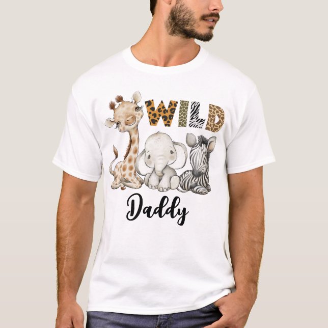 Fils papa de l'anniversaire garçon Safari T-shirt (Devant)