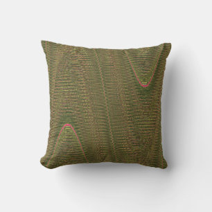 Fils Tissés Abstraits, Oreiller Lt Green Sq Jetant