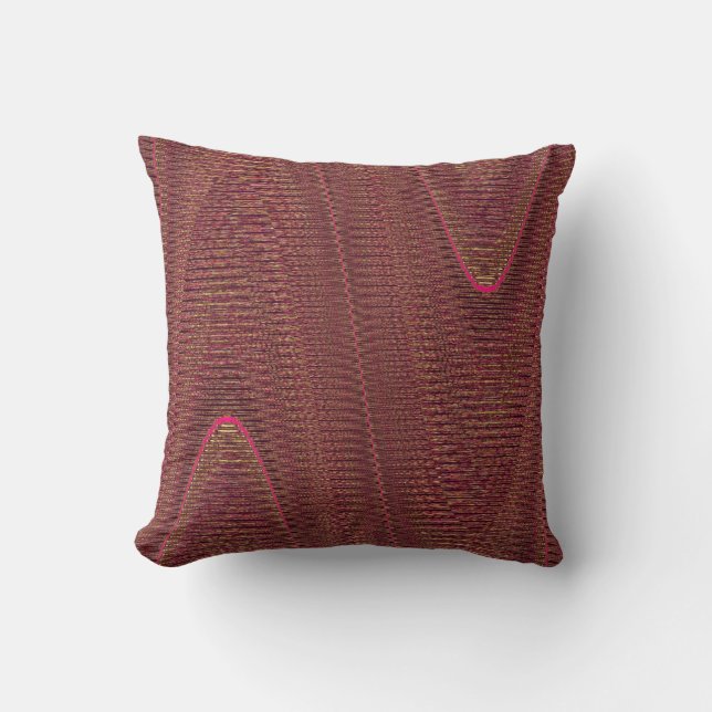 Fils Tissés Abstraits, Oreiller Mauve Sq Jetant. (Recto)