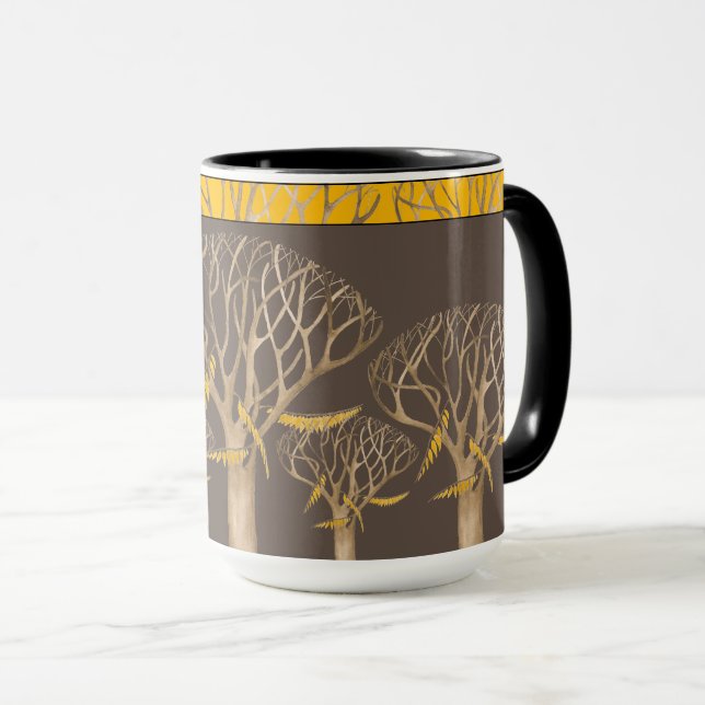 Fin automne sur 15 oz. Mug combo (B) (Devant droit)