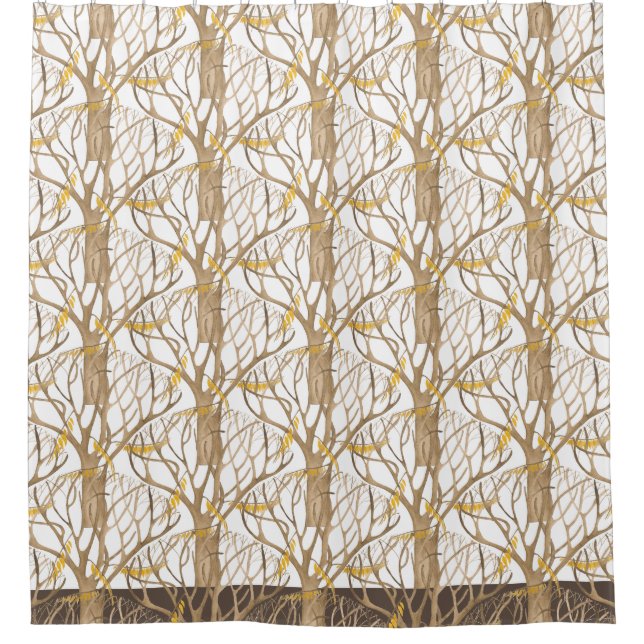 Fin automne sur un rideau de douche (Devant)