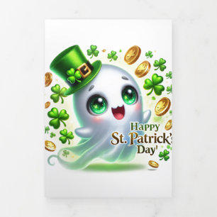 Fin D'année Trois Volets Carte de la Saint Patrick avec Ghost