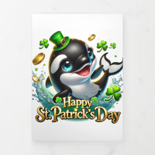 Fin D'année Trois Volets Carte de la Saint Patrick avec Orca