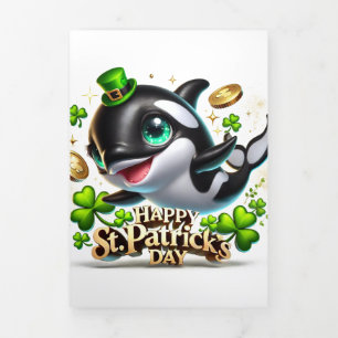 Fin D'année Trois Volets Carte de la Saint Patrick avec Orca