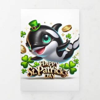 Fin D'année Trois Volets Carte de la Saint Patrick avec Orca