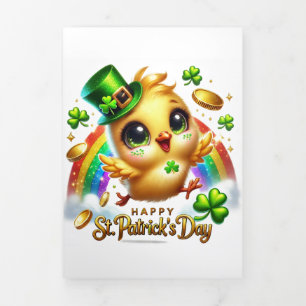 Fin D'année Trois Volets Carte de la Saint Patrick avec poulet
