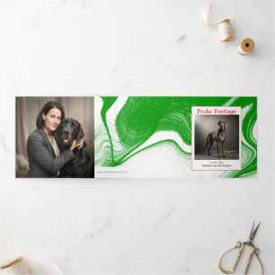 Fin D'année Trois Volets Carte de Noël pliable pour Grand Danois