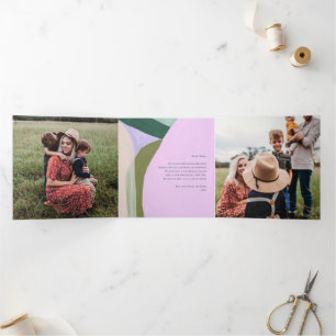 Fin D'année Trois Volets Carte de vœux de Noël artistique avec photo