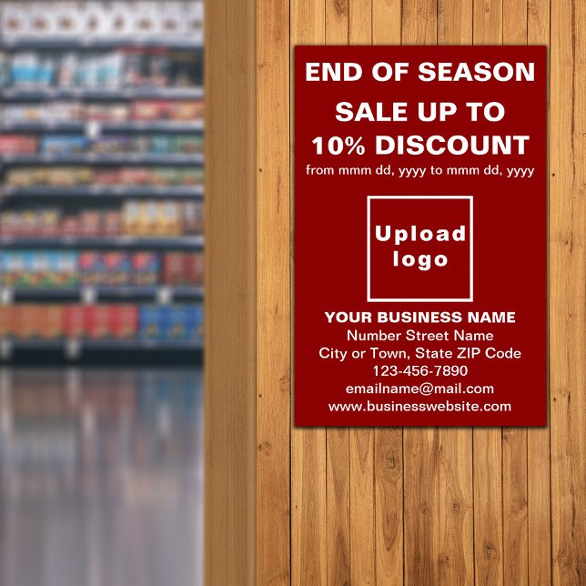 Fin de saison Vente Business Red Poster (Créateur téléchargé)