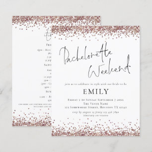 Fin de semaine de Parties scintillant d'or Rose bu