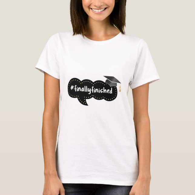 Finalement finie Graduation Black Bubble T-shirt (Devant)