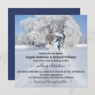 Fine Art Winter Wonderland Faire-part de mariage