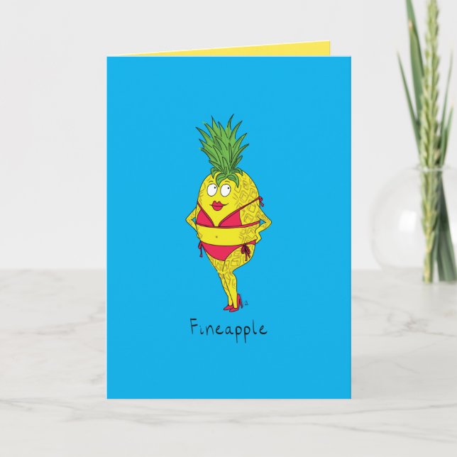 Fineapple - carte de voeux drôle de bikini (Devant)