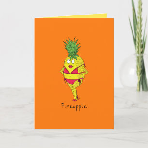 Fineapple - Drôle carte de voeux Bikini ananas