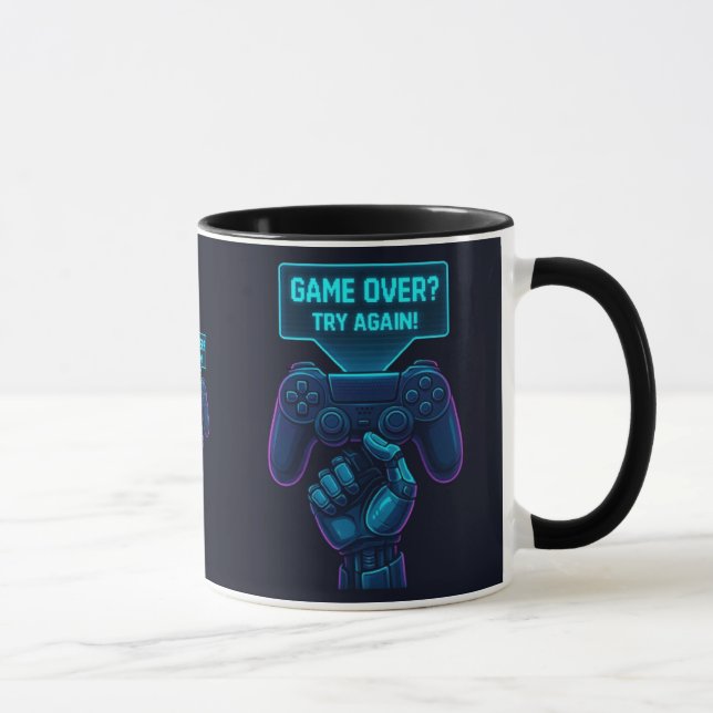 Fini ? Essayez à nouveau! - Futuriste Gamer Mug (Droite)