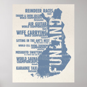 Finlande Liste des terres funéraires 3 Poster colo