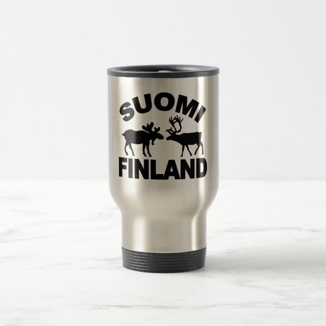Finlande Moose & Reindeer tasse - choisir le style (Centre)