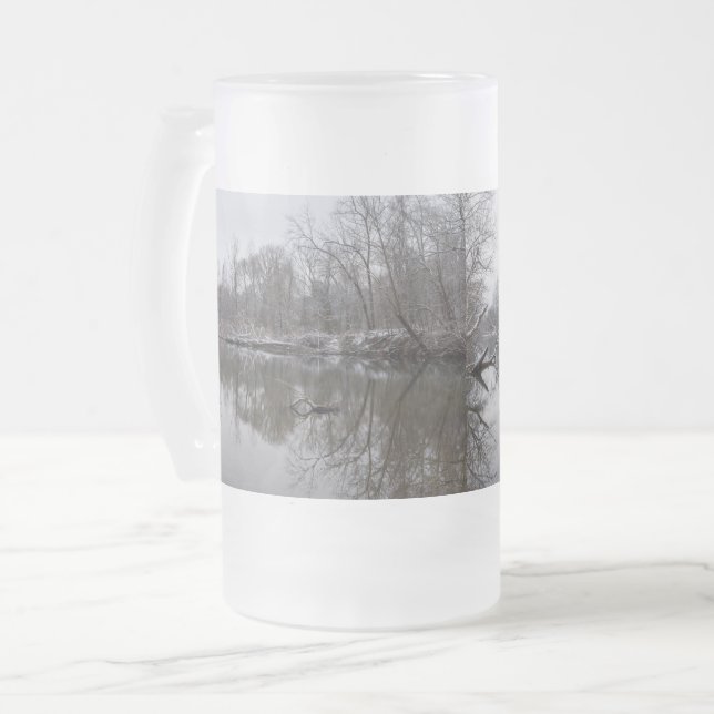 Finley Hiver Réflexions Verre Frosted Beer Mug (Devant gauche)