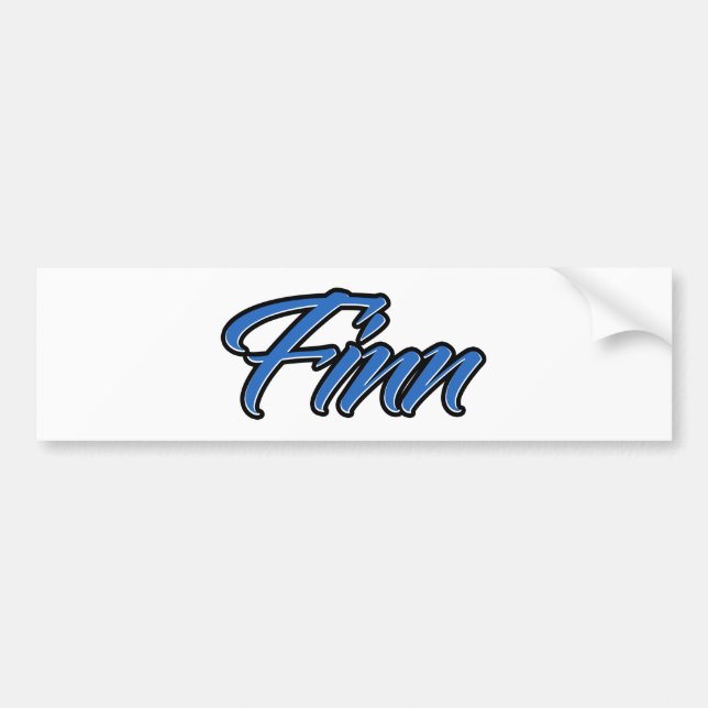 Finn Nom bleu Aufkleber Sticker Autoaufkleber (Devant)