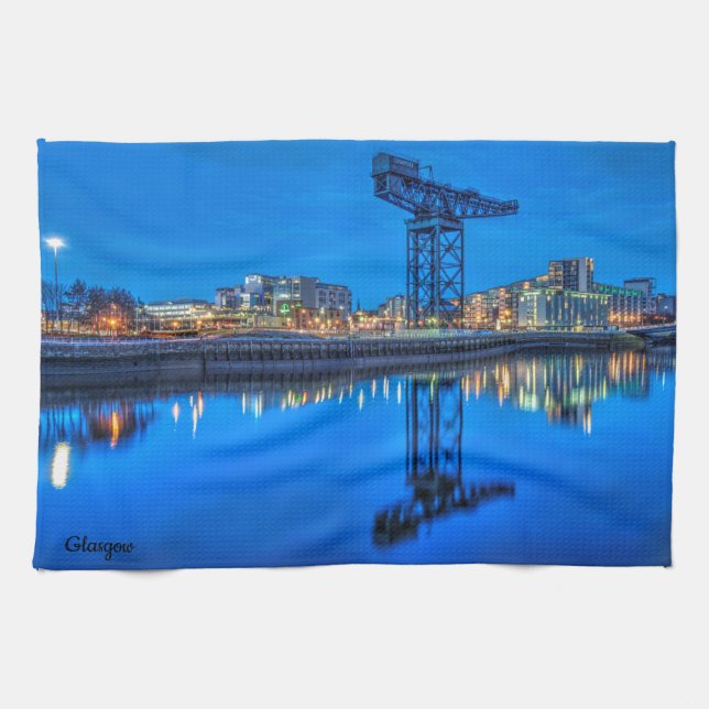 Finnieston Crane, Glasgow Serviette à thé de la cu (Horizontal)