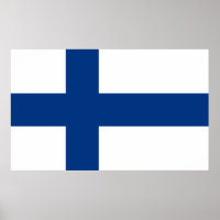 Finnish Flag (Finland) Poster