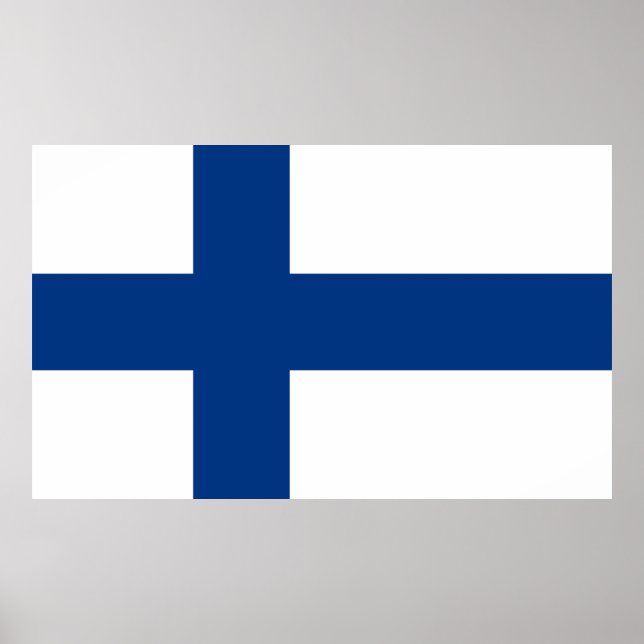 Finnish Flag (Finland) Poster (Devant)