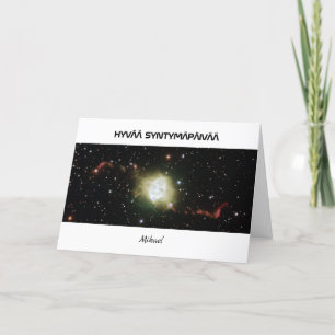 Finnois anniversaire votre carte d'astronomie text