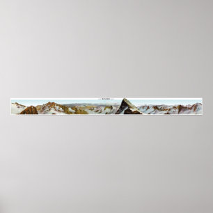 FINSTERAARHORN Swiss Alps Panorama 360° Poster