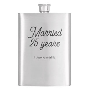 Fiole classique mariée de 25 ans