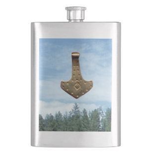 Fiole en acier inoxydable Gold Thor Hammer