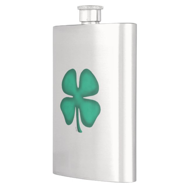 Fiole en acier inoxydable Lucky 4 Leaf Irish Clove (Gauche)