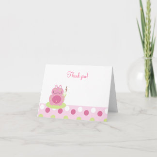 Fiona la grenouille rose pliée Merci notes