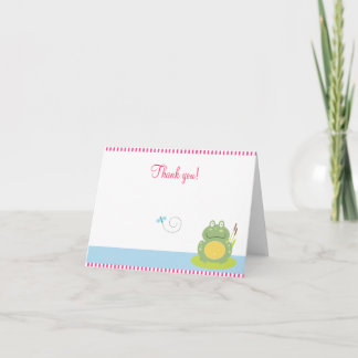Fiona la grenouille verte pliée Merci notes