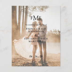 Fiona Photo Bold Monogramme Mariage moderne