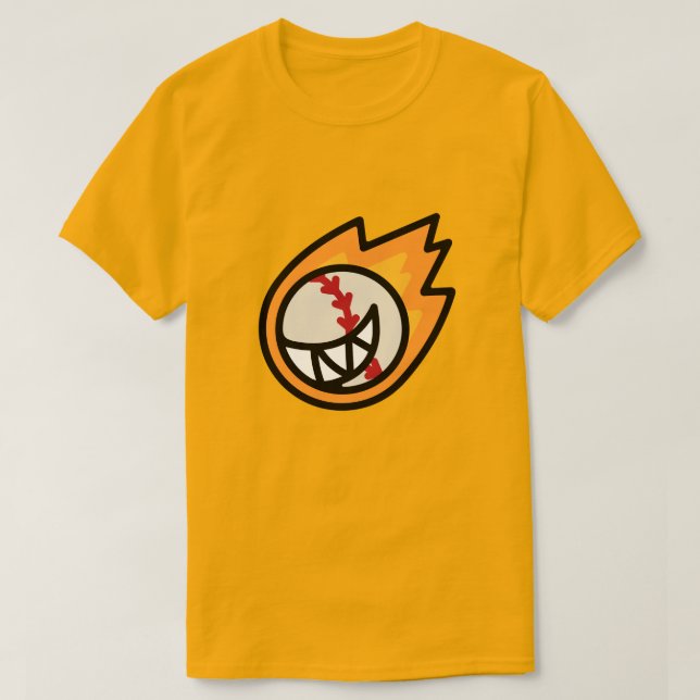 Fire Baseball Smile T-Shirt  (Design devant)